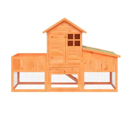 Triušių Narvas, Rudas, 170X63X113cm Pušies Medienos Masyvas