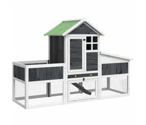 Trušu Būris, 170X63X113 Cm, Priedes Masīvkoks, Pelēks Vidaxl