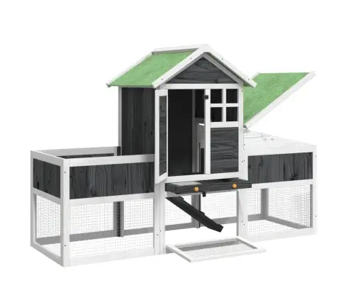 Trušu Būris, 170X63X113 Cm, Priedes Masīvkoks, Pelēks Vidaxl