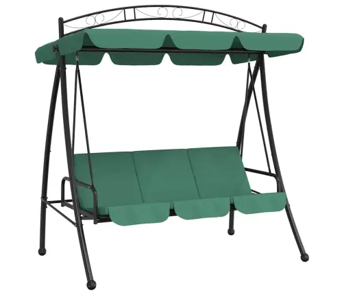 Varikatusega Aiakiik, Roheline, 198 cm Kangas Ja Teras