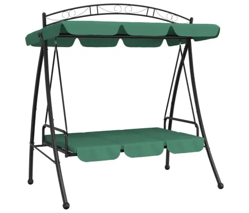 Varikatusega Aiakiik, Roheline, 198 cm Kangas Ja Teras