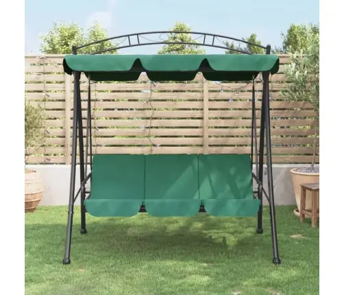 Varikatusega Aiakiik, Roheline, 198 cm Kangas Ja Teras