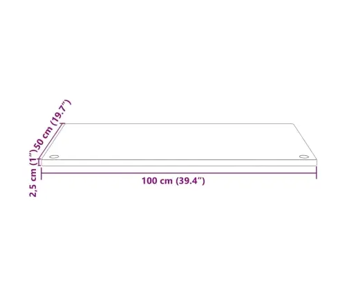 Rakstāmgalda Virsma, 100X50X2,5 Cm, Priedes Masīvkoks Vidaxl
