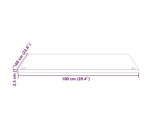 Kirjutuslaua Plaat, 100 X 60 X 2,5 cm Männipuit