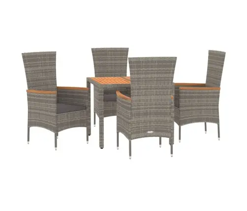 5-Daļīgs Dārza Mēbeļu Komplekts Ar Matračiem, Pe Rotangpalma Vidaxl