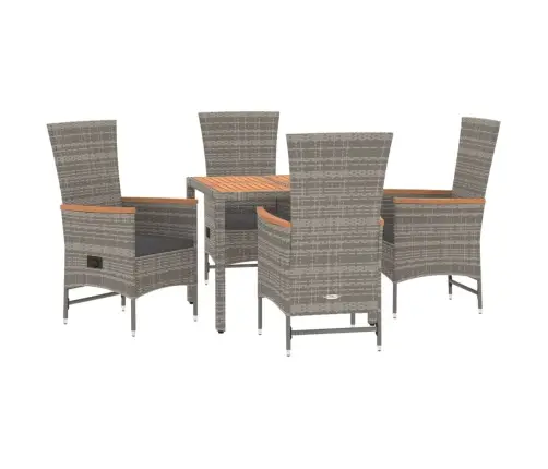 5-Daļīgs Dārza Mēbeļu Komplekts Ar Matračiem, Pe Rotangpalma Vidaxl