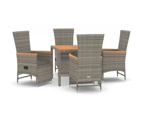 5-Daļīgs Dārza Mēbeļu Komplekts Ar Matračiem, Pe Rotangpalma Vidaxl