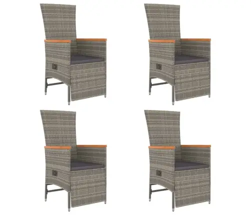 5-Daļīgs Dārza Mēbeļu Komplekts Ar Matračiem, Pe Rotangpalma Vidaxl