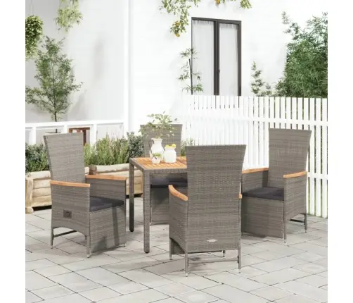 5-Daļīgs Dārza Mēbeļu Komplekts Ar Matračiem, Pe Rotangpalma Vidaxl