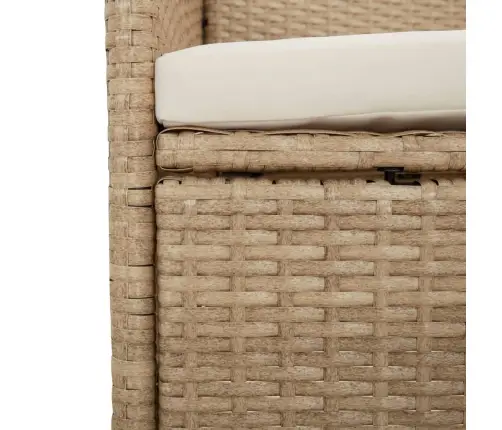 7-Osaline Aiamööbli Komplekt Patjadega, Beež, Polürotang