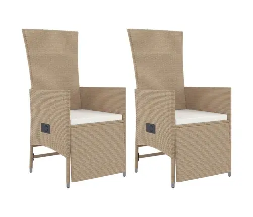 3-Osaline Aiamööbli Komplekt Patjadega, Beež, Polürotang