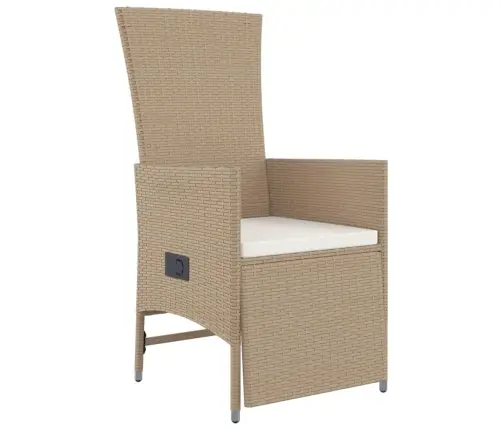 3-Osaline Aiamööbli Komplekt Patjadega, Beež, Polürotang