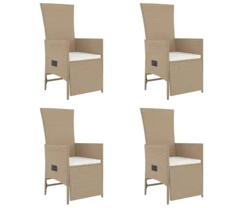 5-Osaline Aiamööbli Komplekt Patjadega, Beež, Polürotang