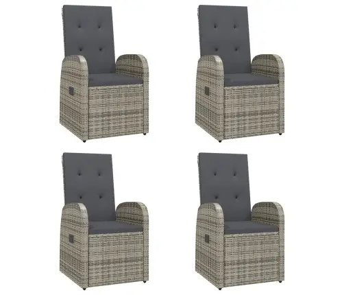 5-Osaline Aiamööbli Komplekt Patjadega, Hall, Polürotang