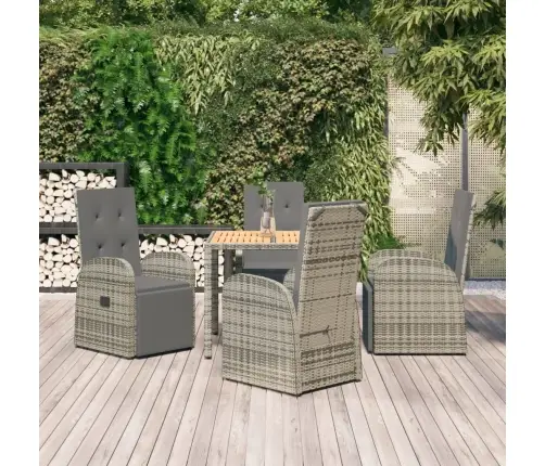 5-Daļīgs Dārza Mēbeļu Komplekts Ar Matračiem, Pe Rotangpalma Vidaxl