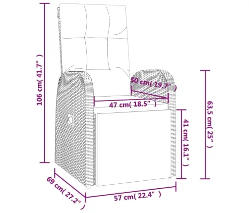 5-Osaline Aiamööbli Komplekt, Must, Polürotang Ja Akaatsiapuit