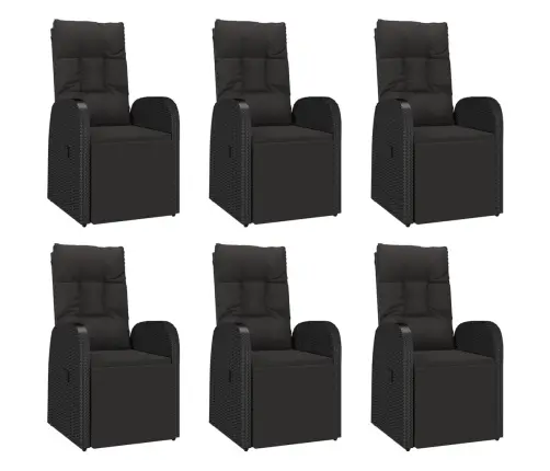 7-Daļīgs Dārza Mēbeļu Komplekts, Pe Rotangpalma, Akācijas Koks Vidaxl