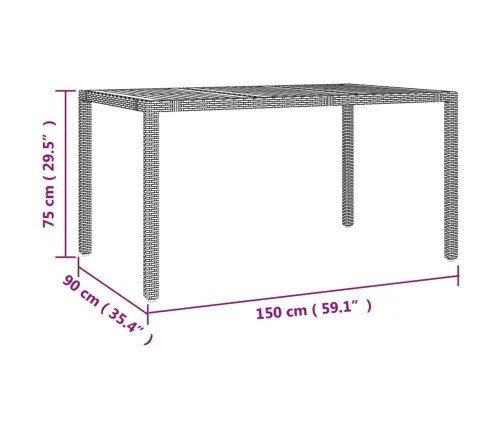7-Daļīgs Dārza Mēbeļu Komplekts, Pe Rotangpalma, Akācijas Koks Vidaxl