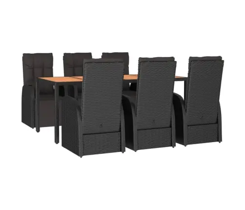 7-Daļīgs Dārza Mēbeļu Komplekts, Pe Rotangpalma, Akācijas Koks Vidaxl