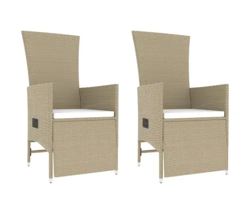 3-Osaline Aiamööbli Komplekt, Beež, Polürotang Ja Teras