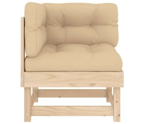 Kampinė Sofos Dalis Su Pagalvėlėmis, Pušies Medienos Masyvas