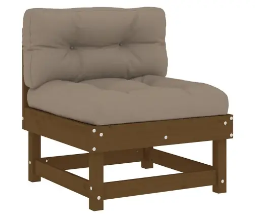 Vidurinė Sofos Dalis Su Pagalvėlėmis, Medaus, Pušies Masyvas