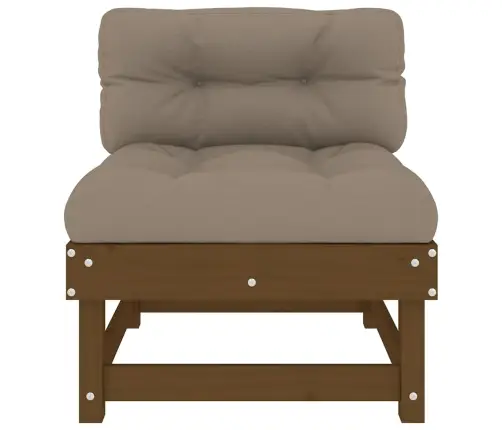 Vidurinė Sofos Dalis Su Pagalvėlėmis, Medaus, Pušies Masyvas