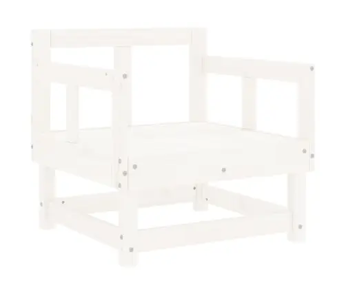 Dārza Krēsli Ar Matračiem, 2 Gab., Balts Priedes Masīvkoks Vidaxl