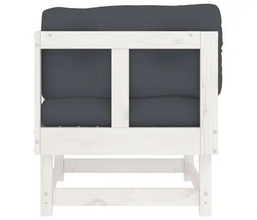 Stūra Dīvāni Ar Matračiem, 2 Gab., Balts Priedes Masīvkoks Vidaxl