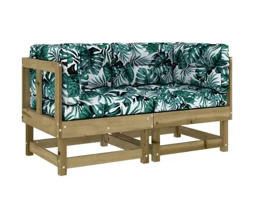 Stūra Dīvāni Ar Matračiem, 2 Gab., Impregnēts Priedes Koks Vidaxl Stūra Dīvāni Ar Matračiem, 2 Gab., Impregnēts Priedes Koks Vidaxl