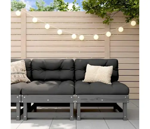 Vidējie Dīvāni Ar Matračiem, 2 Gab., Pelēks Priedes Masīvkoks Vidaxl Vidējie Dīvāni Ar Matračiem, 2 Gab., Pelēks Priedes Masīvkoks Vidaxl