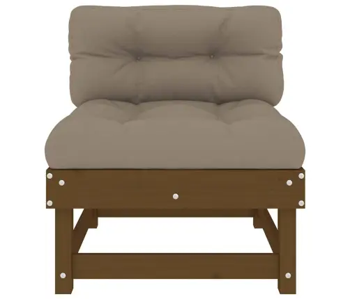 Vidējie Dīvāni Ar Matračiem, 2 Gab., Medus Brūns Priedes Koks Vidaxl