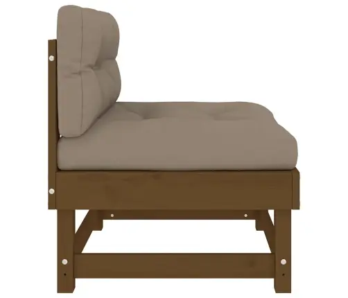 Vidējie Dīvāni Ar Matračiem, 2 Gab., Medus Brūns Priedes Koks Vidaxl