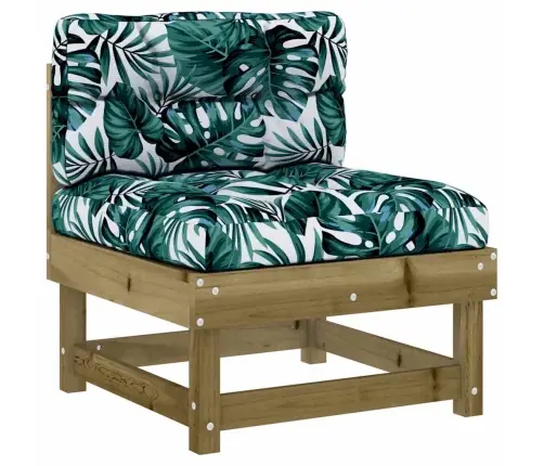 Keskmised Diivaniosad Patjadega 2 Tk, Immutatud Männipuit