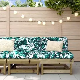 Keskmised Diivaniosad Patjadega 2 Tk, Immutatud Männipuit