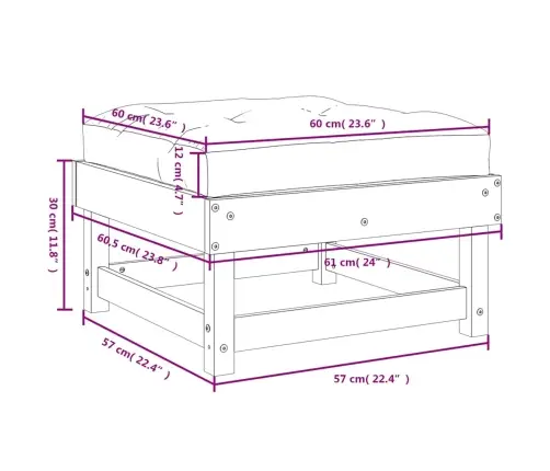 Sodo Pakojos Su Pagalvėlėmis, 2Vnt., Pušies Medienos Masyvas