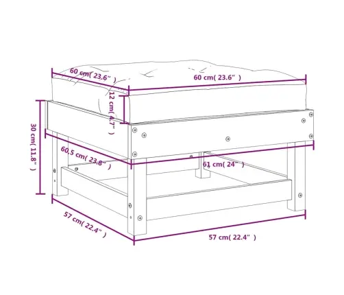 Aia Jalapingid Patjadega 2 Tk, Valge, Männipuit