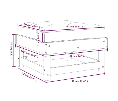 Dārza Soliņi Ar Matračiem, 2 Gab., Duglasa Egles Masīvkoks Vidaxl
