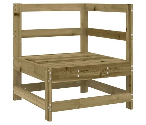 Kampinė Sofos Dalis Su Pagalvėlėmis, Impregnuota Pušies Mediena Kampinė Sofos Dalis Su Pagalvėlėmis, Impregnuota Pušies Mediena