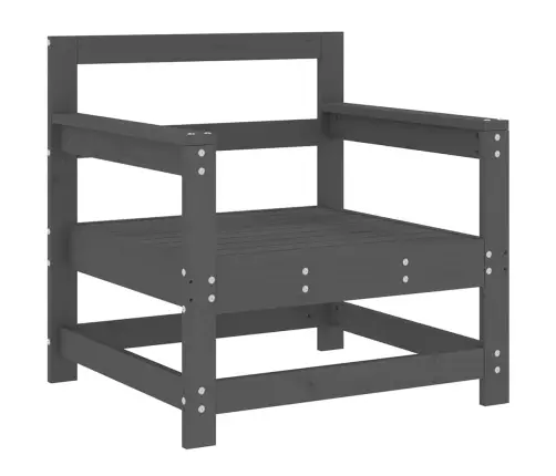 Dārza Krēsli Ar Matračiem, 2 Gab., Pelēks Priedes Masīvkoks Vidaxl