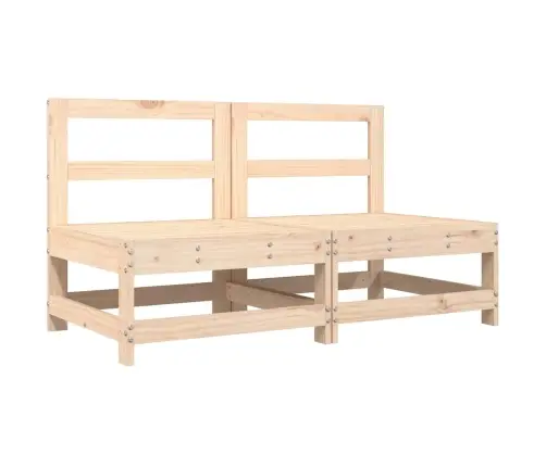 Vidējie Dīvāni Ar Matračiem, 2 Gab., Priedes Masīvkoks Vidaxl