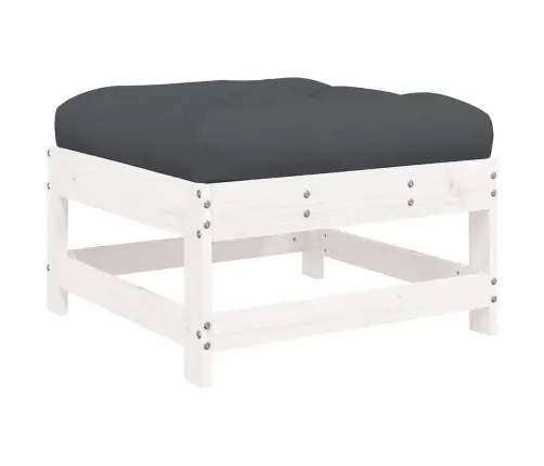 Dārza Soliņi Ar Matračiem, 2 Gab., Balts Priedes Masīvkoks Vidaxl