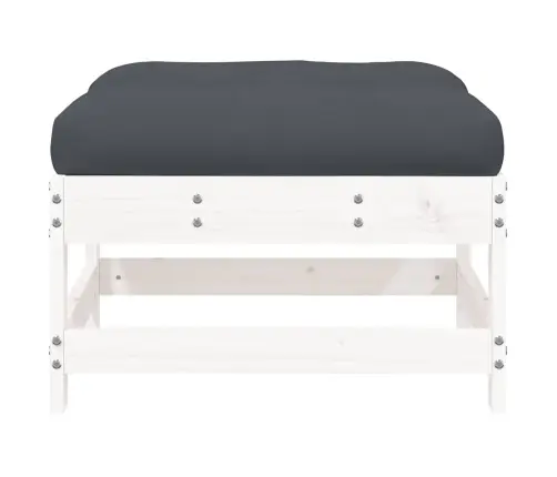 Dārza Soliņi Ar Matračiem, 2 Gab., Balts Priedes Masīvkoks Vidaxl