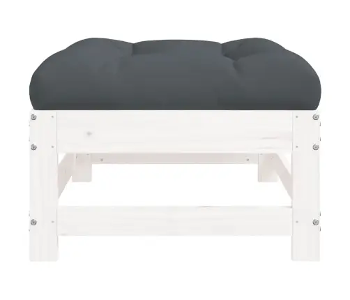 Dārza Soliņi Ar Matračiem, 2 Gab., Balts Priedes Masīvkoks Vidaxl