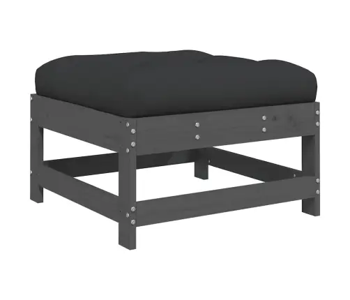 Dārza Soliņi Ar Matračiem, 2 Gab., Pelēks Priedes Masīvkoks Vidaxl