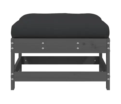 Dārza Soliņi Ar Matračiem, 2 Gab., Pelēks Priedes Masīvkoks Vidaxl