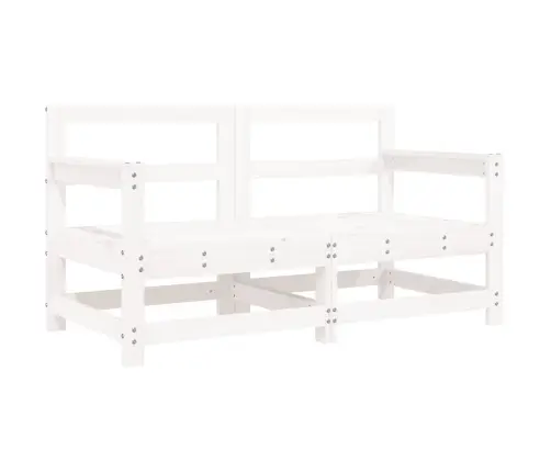 Dārza Krēsli Ar Matračiem, 2 Gab., Balts Priedes Masīvkoks Vidaxl