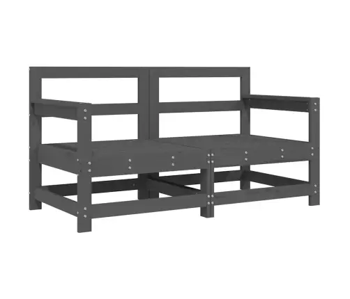 Sodo Kėdės Su Pagalvėlėmis, 2Vnt., Pilkos, Pušies Masyvas