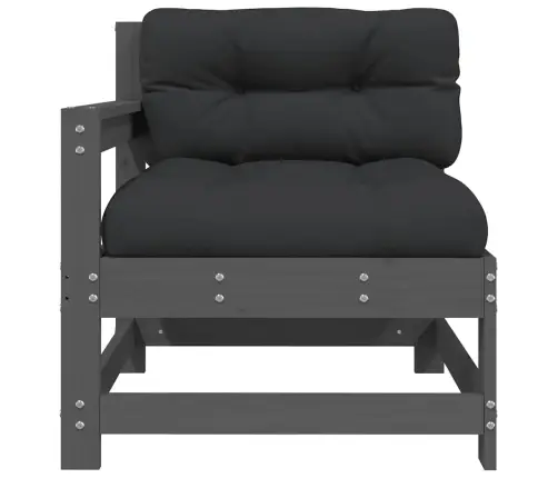 Sodo Kėdės Su Pagalvėlėmis, 2Vnt., Pilkos, Pušies Masyvas