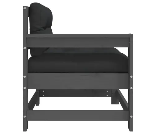 Sodo Kėdės Su Pagalvėlėmis, 2Vnt., Pilkos, Pušies Masyvas